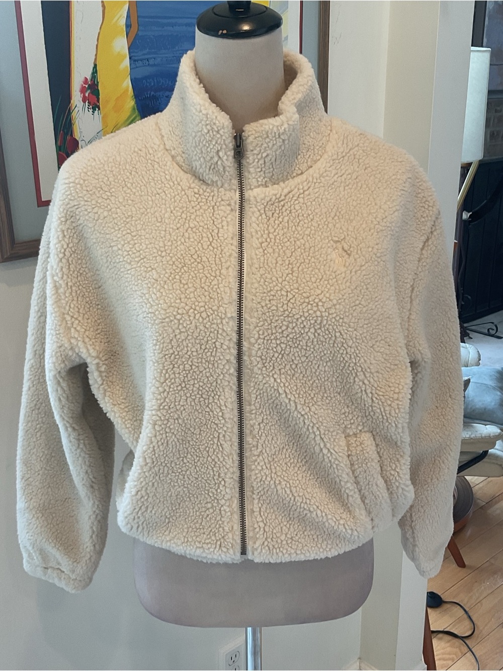 Polo by Ralph Lauren Cream Sherpa Zip Jacket